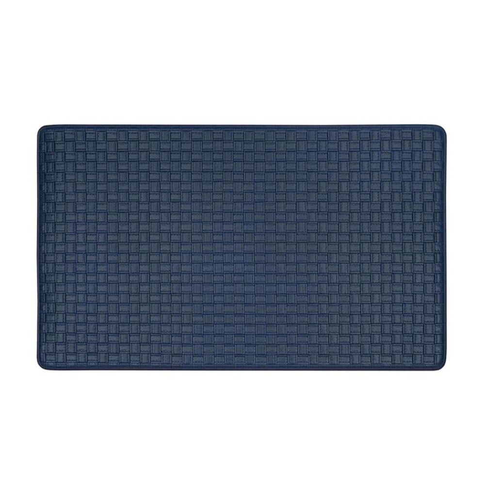 Embossed Leather-Like Anti-Fatigue Mat, 20" x 39", Navy